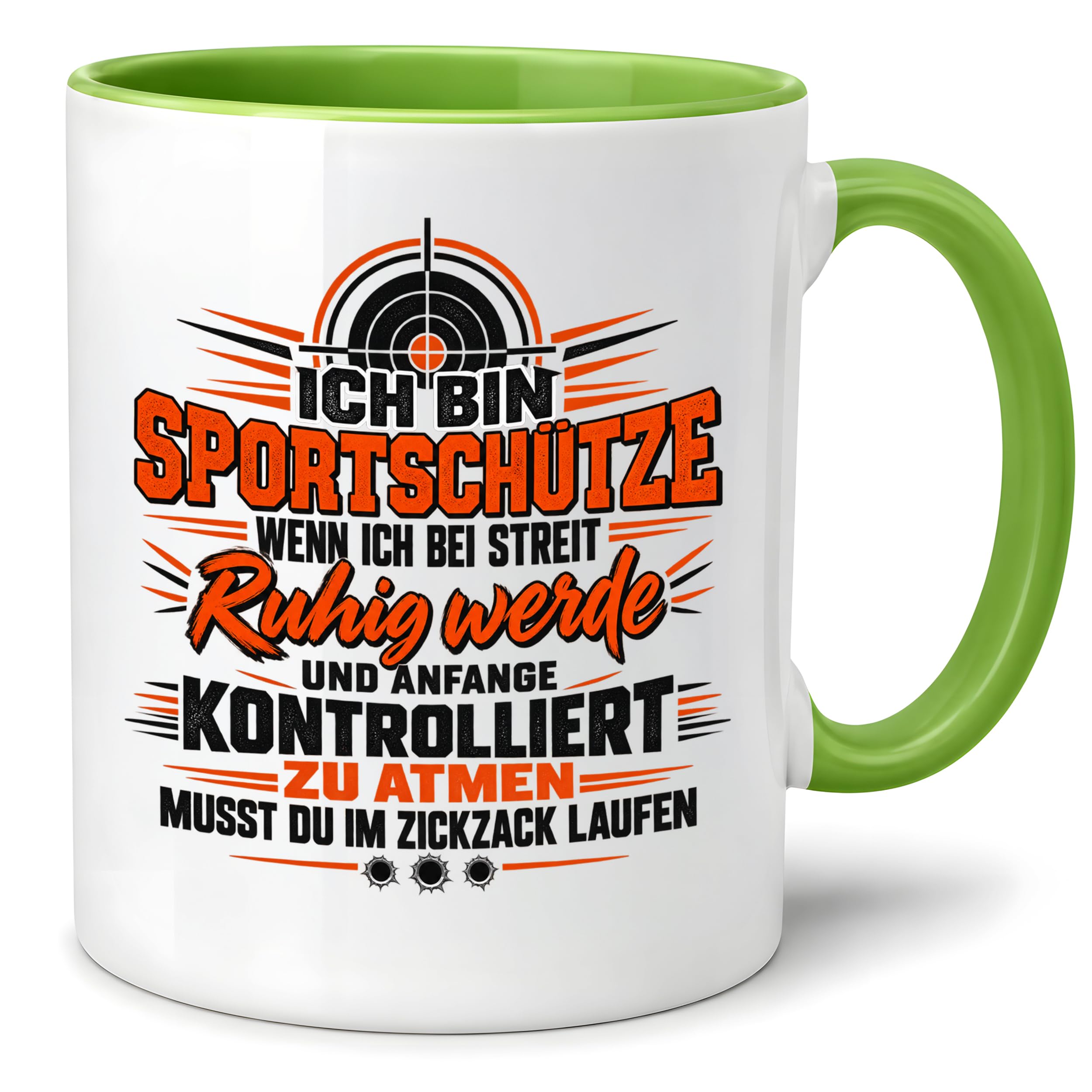 Herzbotschaft Tasse Sportschütze Geschenk Kaffeetasse Schützenverein