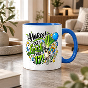 Herzbotschaft Tasse 17. Geburtstag – Kaffeetasse Geschenk für Jungen Mann