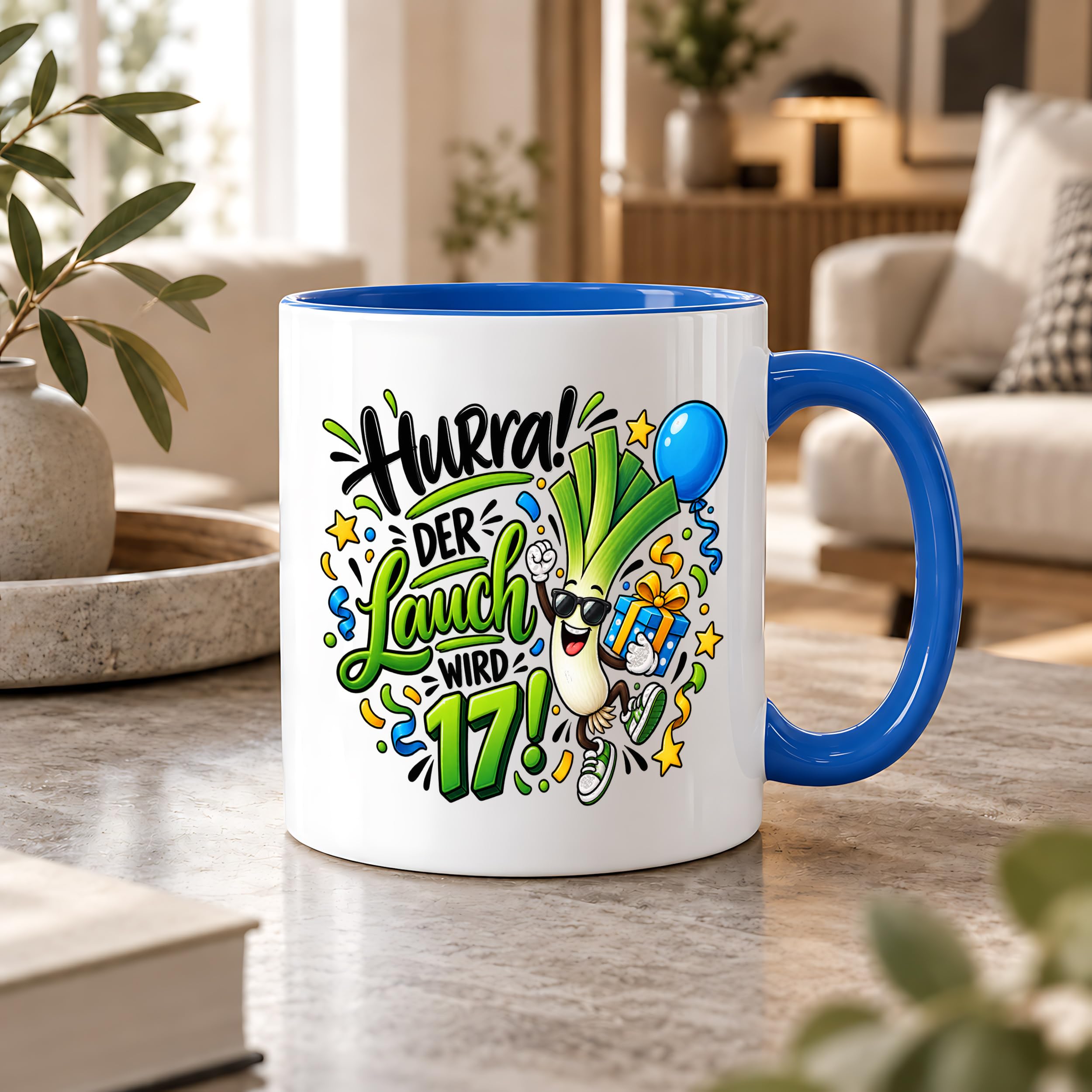 Herzbotschaft Tasse 17. Geburtstag – Kaffeetasse Geschenk für Jungen Mann