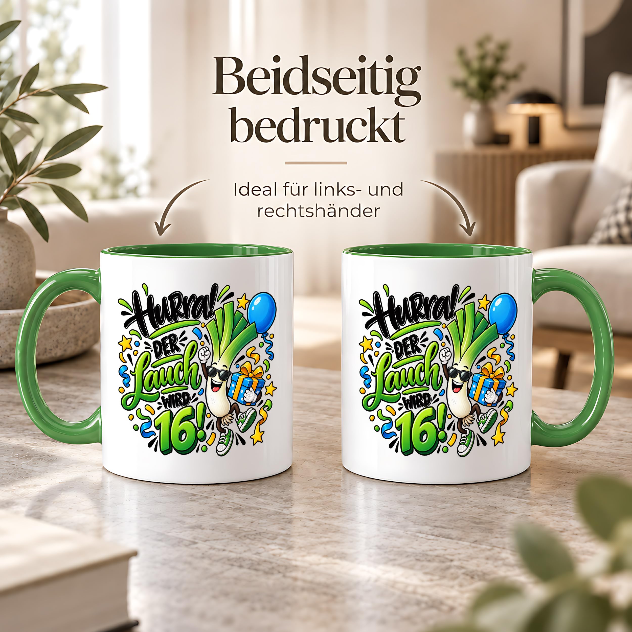 Herzbotschaft Tasse 16. Geburtstag – Kaffeetasse Geschenk für Jungen Mann