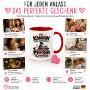 Herzbotschaft Tasse Physiotherapeutin Königin der Schmerzen Kaffeetasse