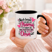 Herzbotschaft Tasse Geschenk Beste Oma der Welt Kaffeetasse