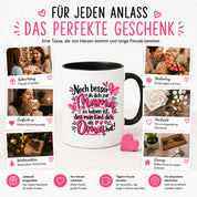Herzbotschaft Tasse Geschenk Beste Oma der Welt Kaffeetasse