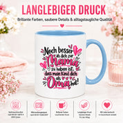Herzbotschaft Tasse Geschenk Beste Oma der Welt Kaffeetasse