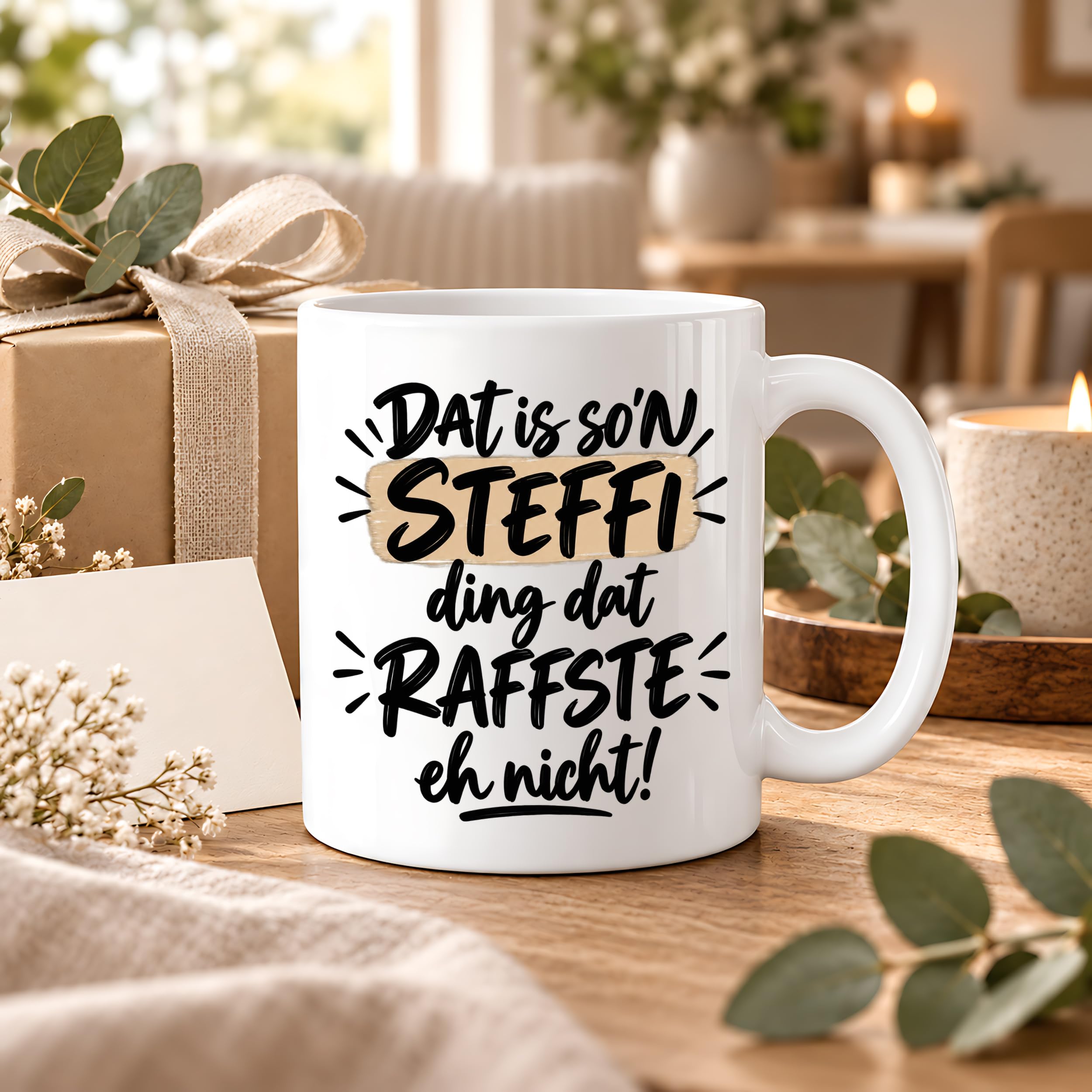 Herzbotschaft Tasse Steffi Dat is son Steffi Ding dat raffste eh nicht