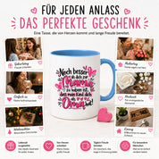 Herzbotschaft Tasse Geschenk Beste Oma der Welt Kaffeetasse
