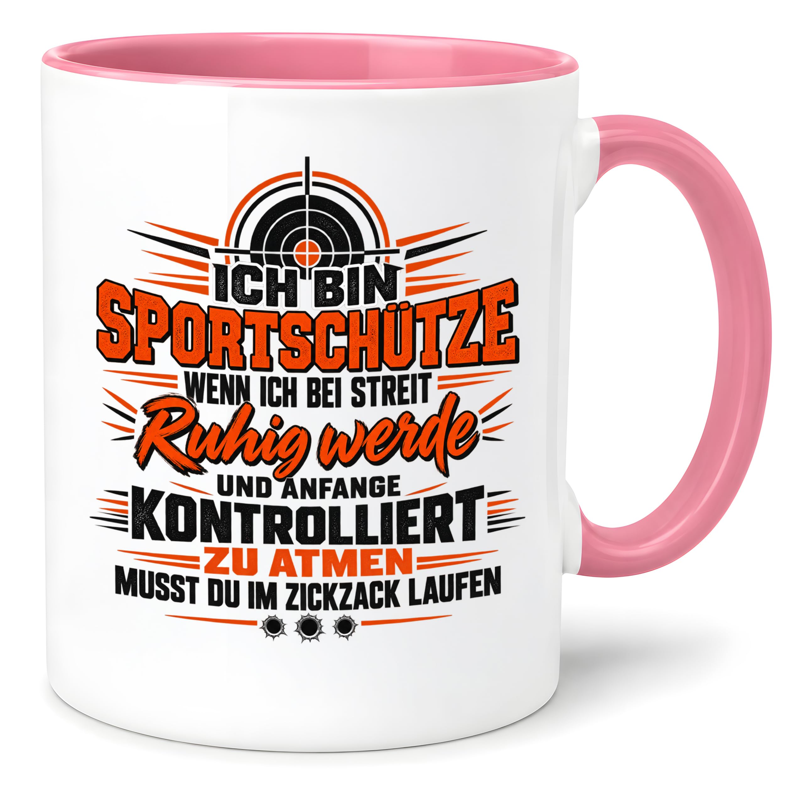 Herzbotschaft Tasse Sportschütze Geschenk Kaffeetasse Schützenverein