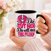 Herzbotschaft Tasse Fußpflege Kaffeetasse für Podologin mit lustigem Spruch