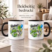 Herzbotschaft Tasse 17. Geburtstag – Kaffeetasse Geschenk für Jungen Mann