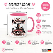 Herzbotschaft Tasse Physiotherapeutin Königin der Schmerzen Kaffeetasse
