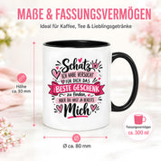 Herzbotschaft Tasse Schatz mit Spruch Das perfekte Geschenk Partner