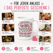 Herzbotschaft Tochter Tasse Geschenk von Mama Kaffeetasse hübsche Tochter
