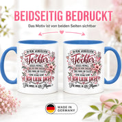 Herzbotschaft Tochter Tasse Geschenk von Mama Kaffeetasse hübsche Tochter