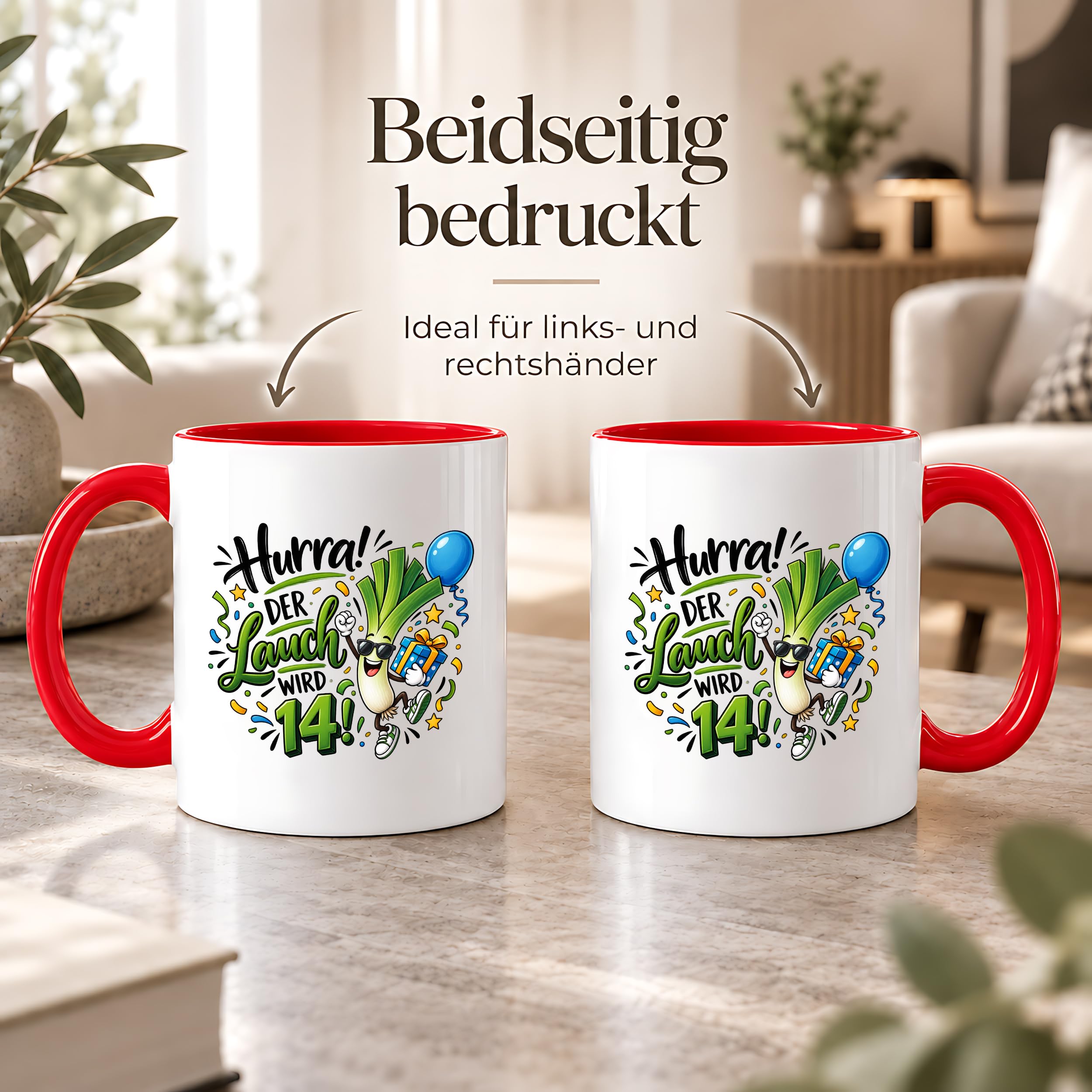 Herzbotschaft 14. Geburtstag Tasse Geburtstagsgeschenk Tasse für Teenager