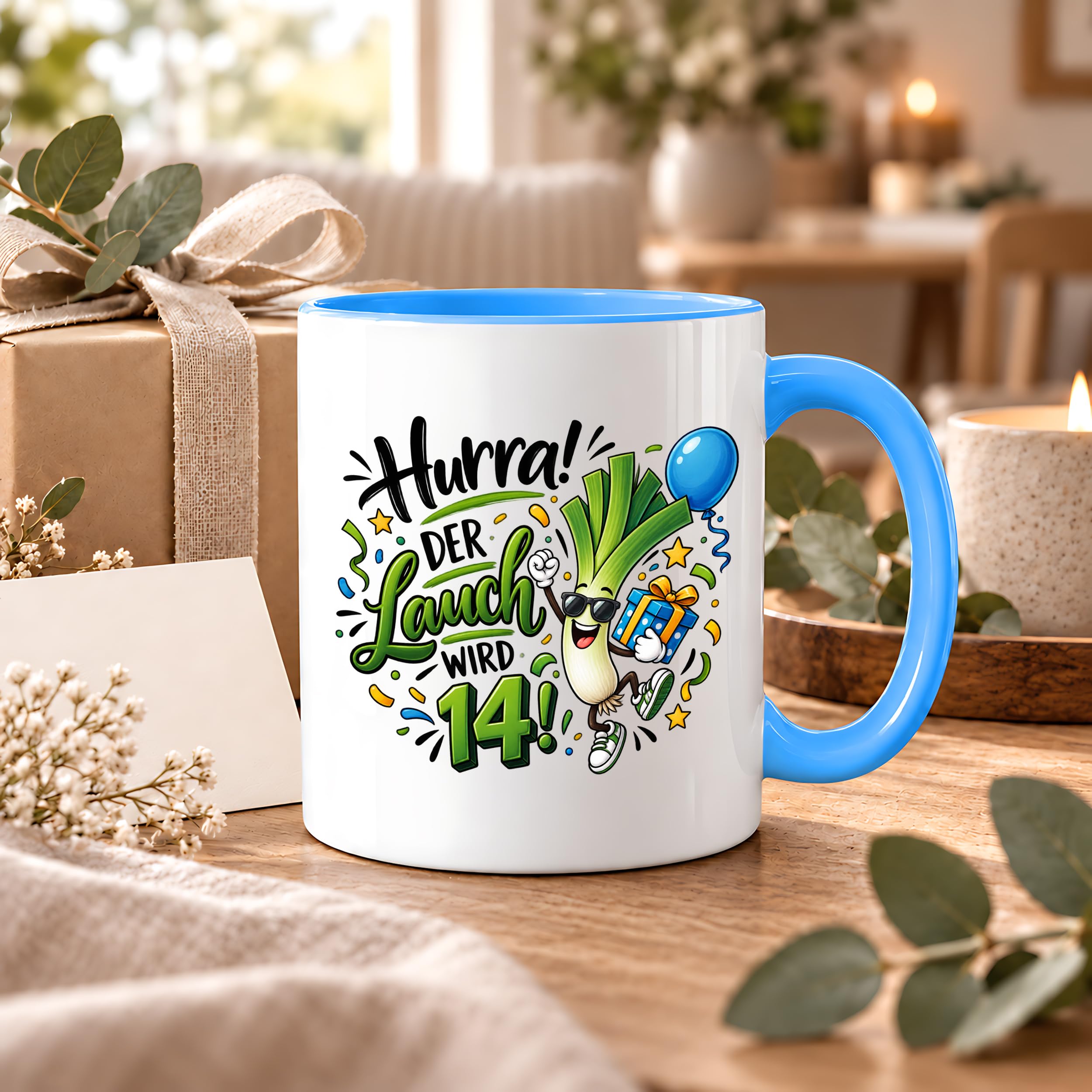Herzbotschaft 14. Geburtstag Tasse Geburtstagsgeschenk Tasse für Teenager