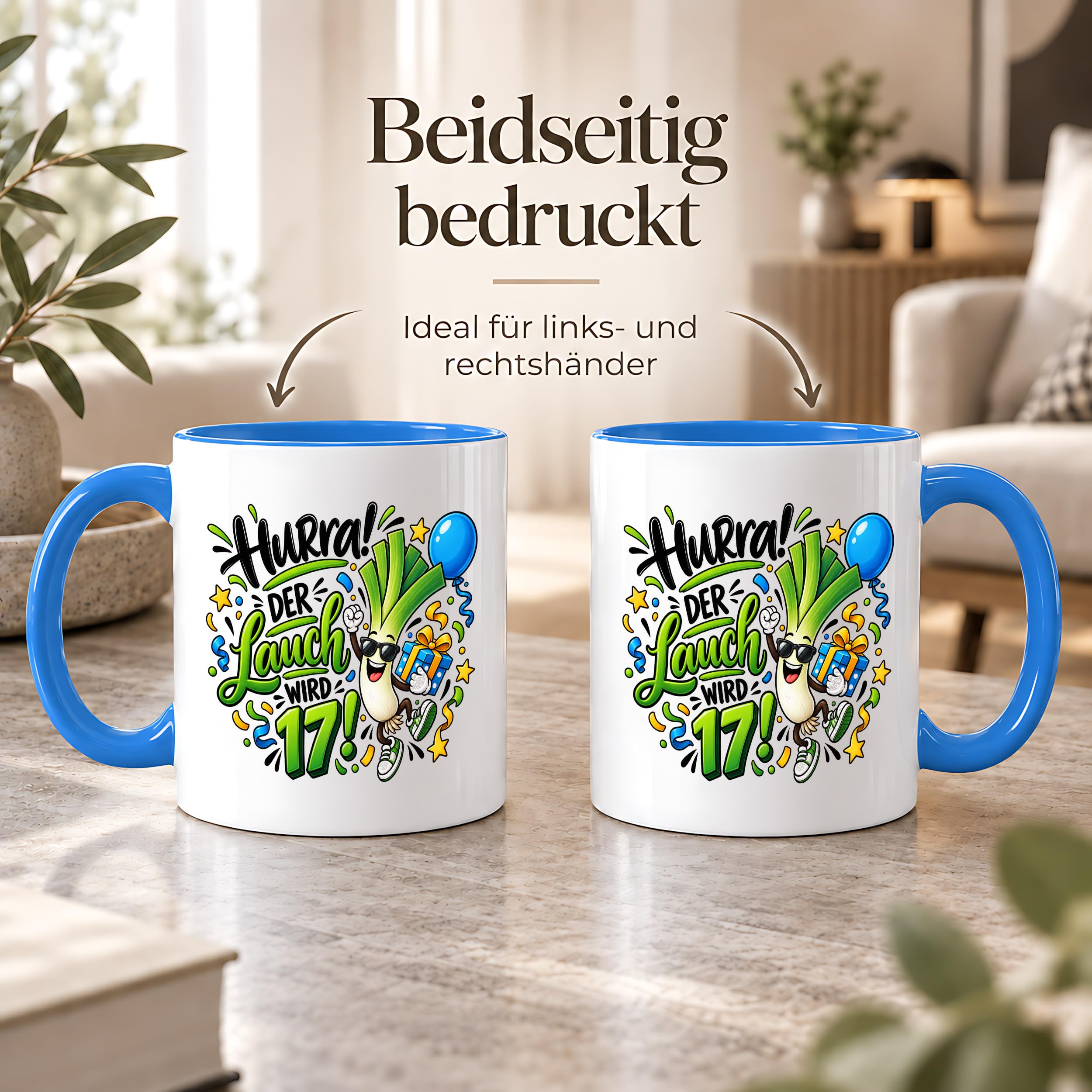 Herzbotschaft Tasse 17. Geburtstag – Kaffeetasse Geschenk für Jungen Mann