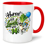 Herzbotschaft 14. Geburtstag Tasse Geburtstagsgeschenk Tasse für Teenager