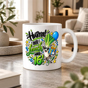 Herzbotschaft Tasse 16. Geburtstag – Kaffeetasse Geschenk für Jungen Mann