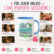 Herzbotschaft Zahnärztin Tasse Danke Kaffeetasse Geschenk in Zahnarztpraxis