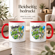 Herzbotschaft Tasse 17. Geburtstag – Kaffeetasse Geschenk für Jungen Mann