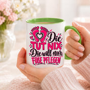 Herzbotschaft Tasse Fußpflege Kaffeetasse für Podologin mit lustigem Spruch
