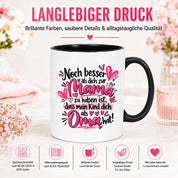 Herzbotschaft Tasse Geschenk Beste Oma der Welt Kaffeetasse
