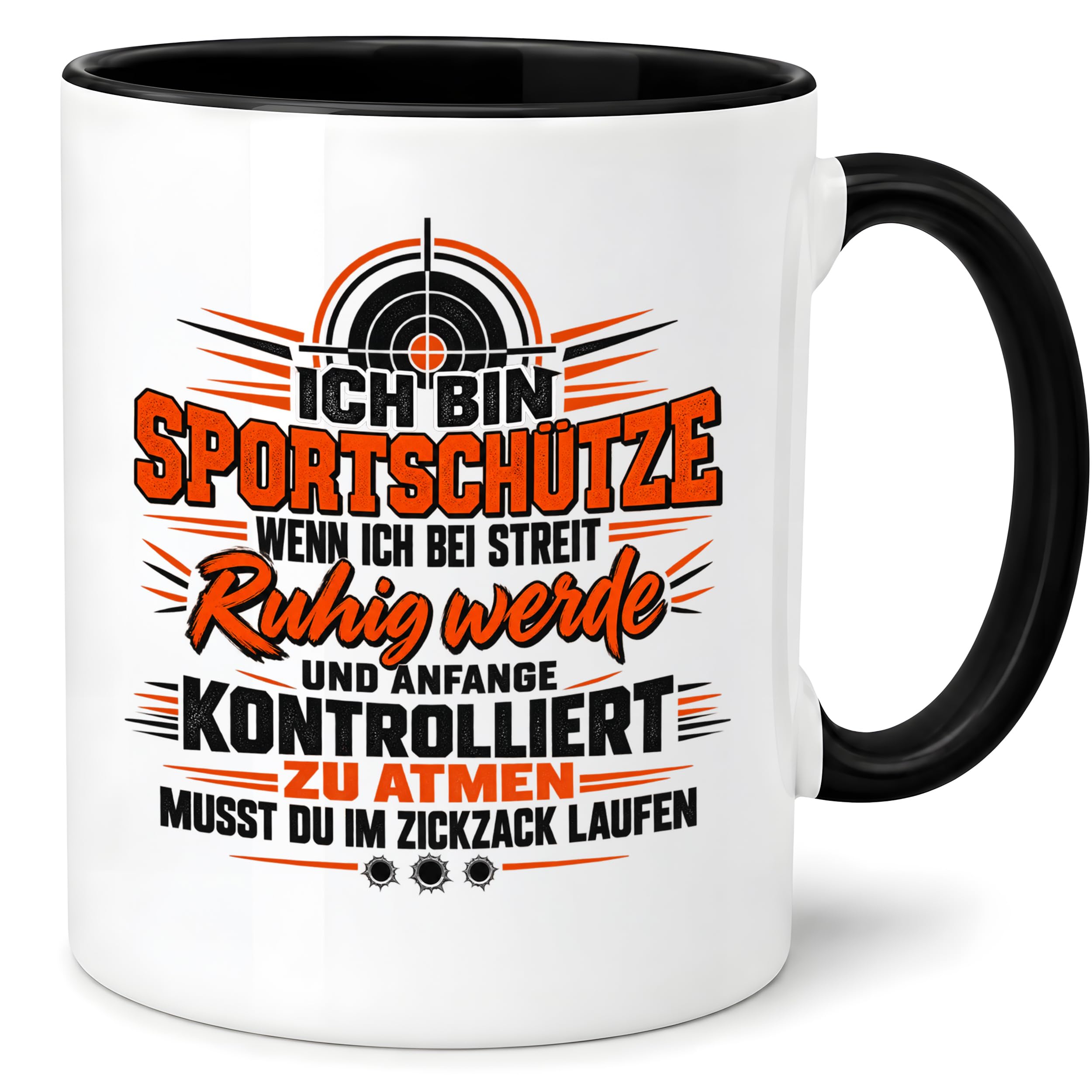 Herzbotschaft Tasse Sportschütze Geschenk Kaffeetasse Schützenverein