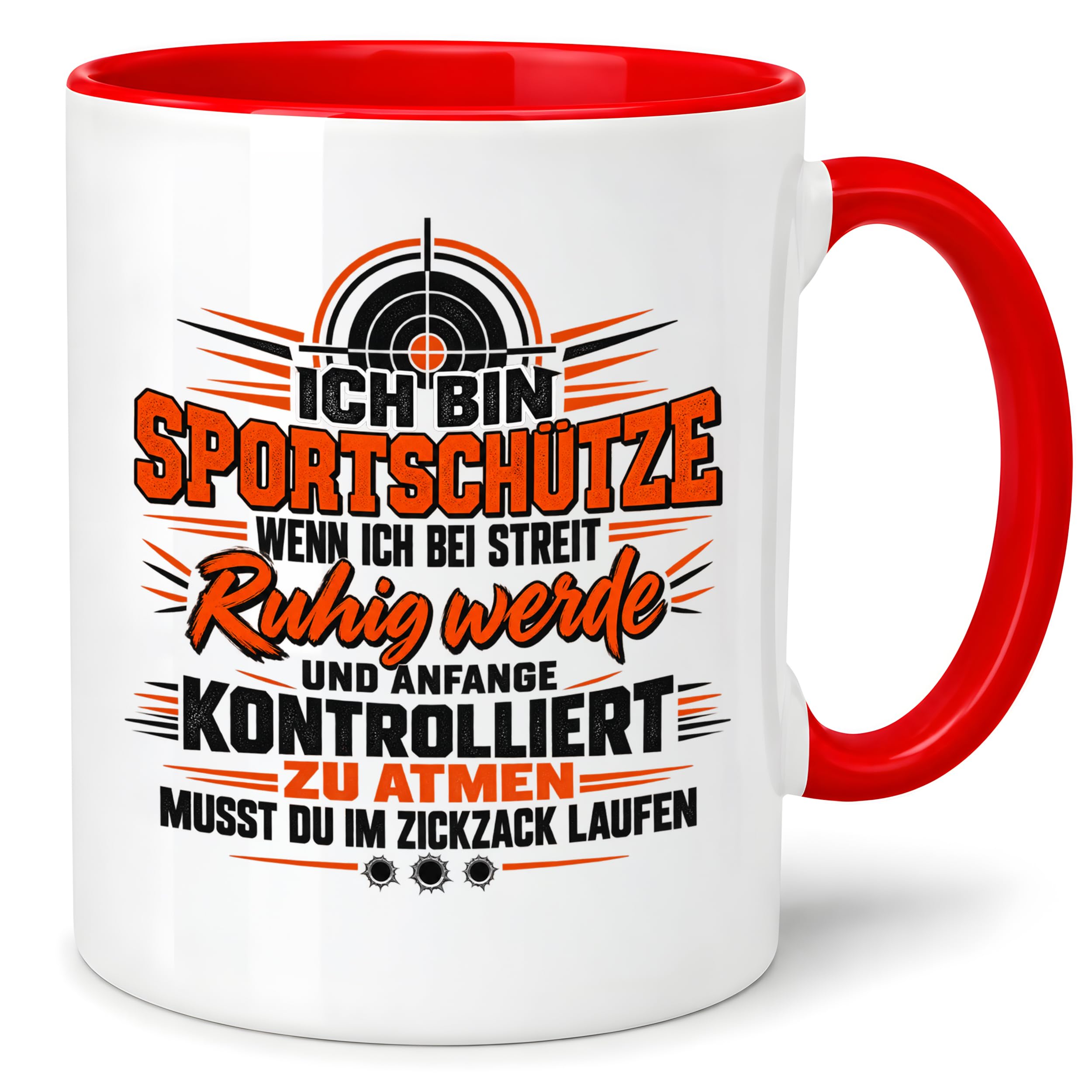 Herzbotschaft Tasse Sportschütze Geschenk Kaffeetasse Schützenverein