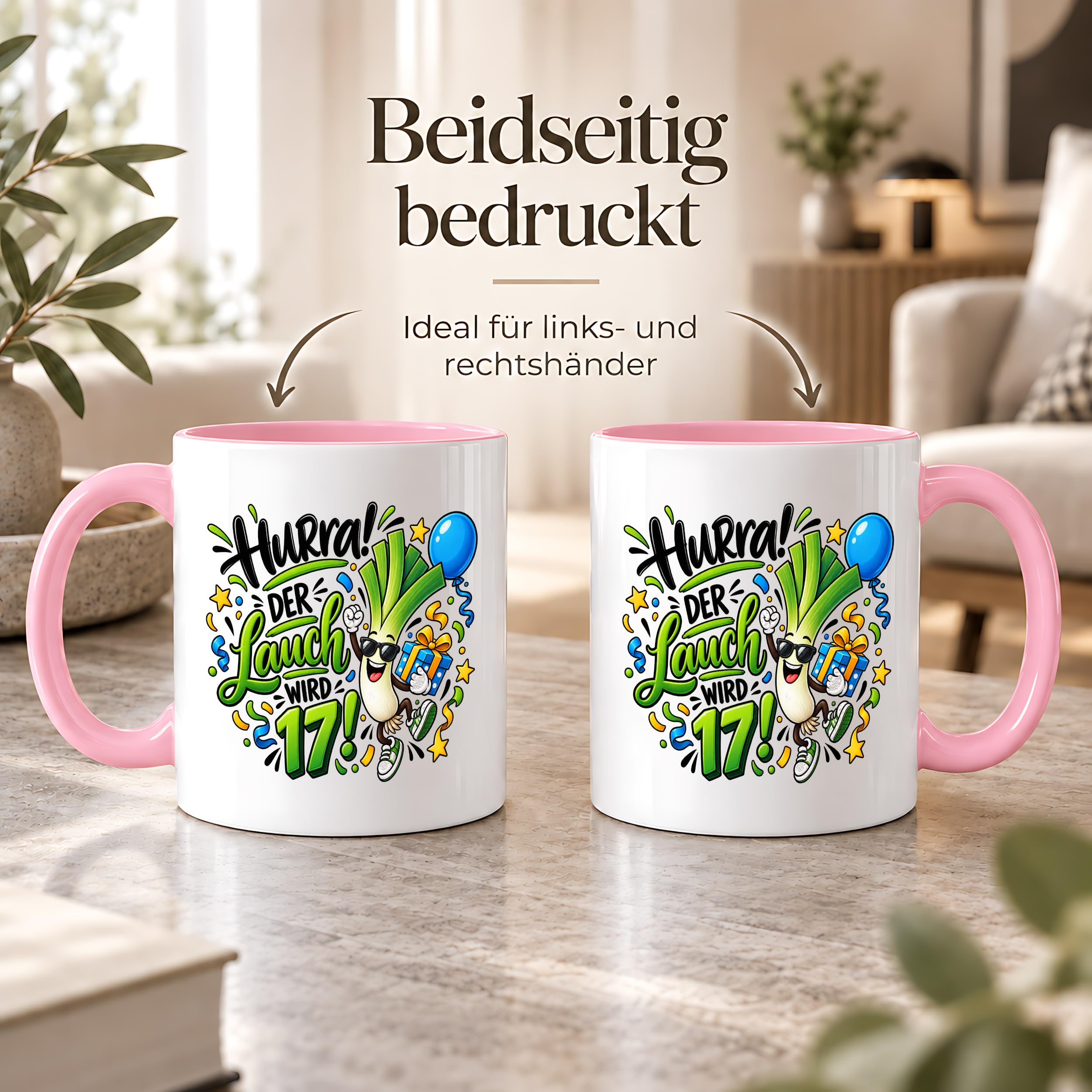 Herzbotschaft Tasse 17. Geburtstag – Kaffeetasse Geschenk für Jungen Mann