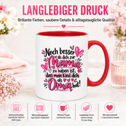 Herzbotschaft Tasse Geschenk Beste Oma der Welt Kaffeetasse