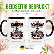 Herzbotschaft Tasse Physiotherapeutin Königin der Schmerzen Kaffeetasse