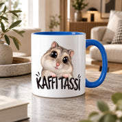 Herzbotschaft Kaffeetasse für Hamster Fans mit lustigem Spruch Kaffi Tassi