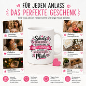 Herzbotschaft Tasse Schatz mit Spruch Das perfekte Geschenk Partner