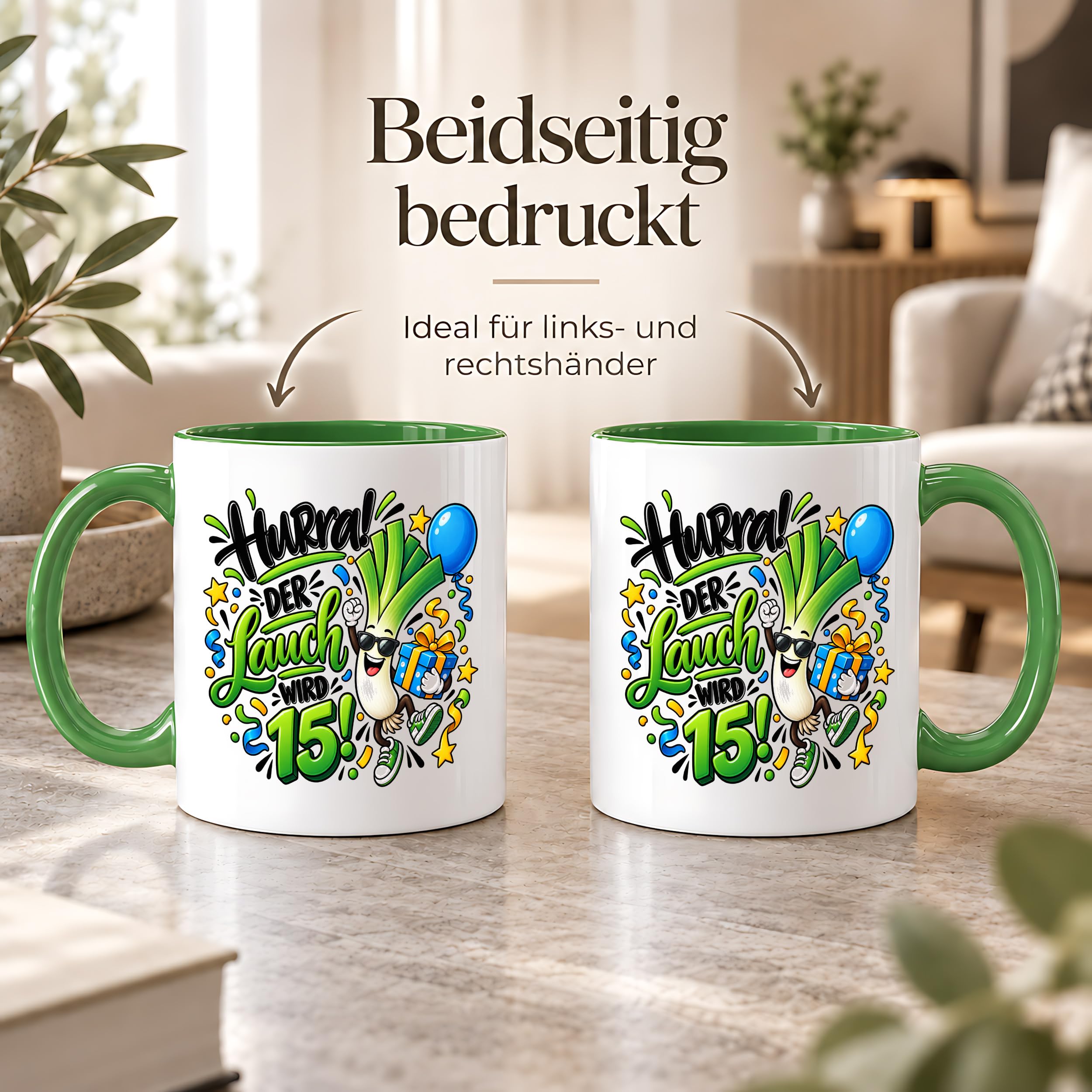 Herzbotschaft Tasse 15. Geburtstag Teetasse Geburtstagsgeschenk für Jungen