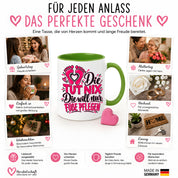 Herzbotschaft Tasse Fußpflege Kaffeetasse für Podologin mit lustigem Spruch