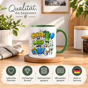 Herzbotschaft 18. Geburtstag Tasse Geburtstagsgeschenk für jungen Mann