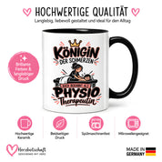 Herzbotschaft Tasse Physiotherapeutin Königin der Schmerzen Kaffeetasse