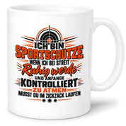 Herzbotschaft Tasse Sportschütze Geschenk Kaffeetasse Schützenverein