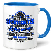 Herzbotschaft Sportschütze Tasse Geschenk für Schützenverein Kaffeetasse