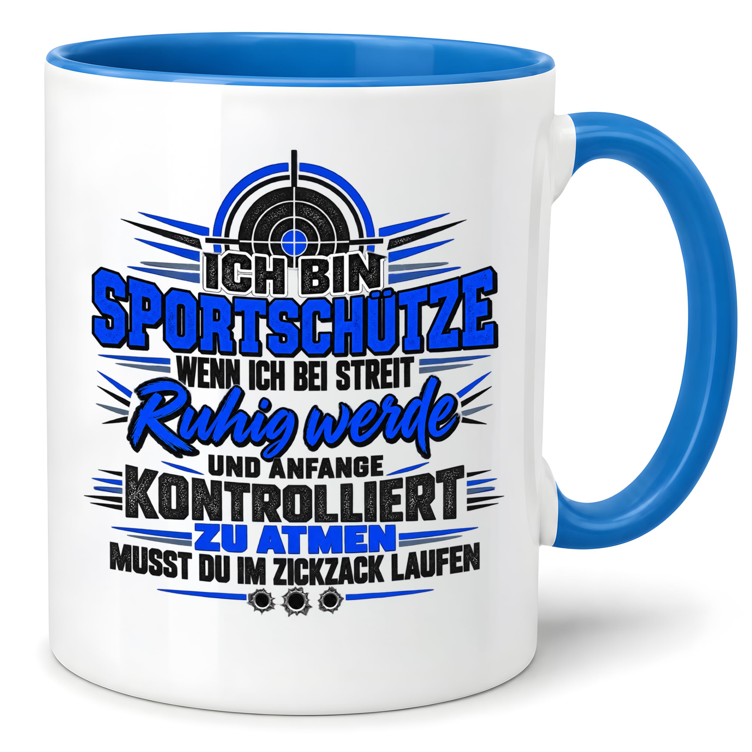 Herzbotschaft Sportschütze Tasse Geschenk für Schützenverein Kaffeetasse
