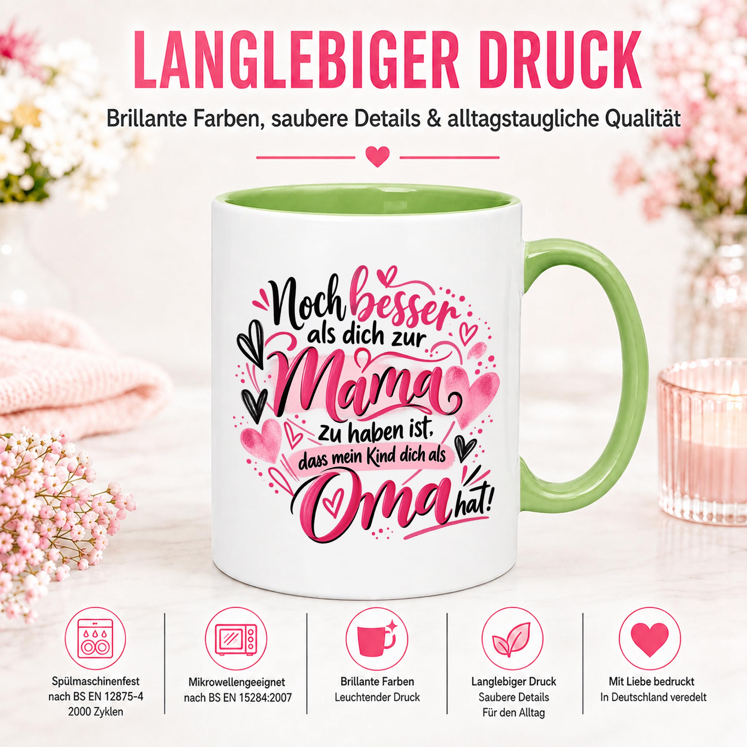 Kaffeetasse Geschenk für Oma Noch besser als dich als Mama zu haben