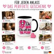 Herzbotschaft Tasse Fußpflege Kaffeetasse für Podologin mit lustigem Spruch