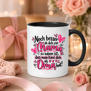 Herzbotschaft Tasse Geschenk Beste Oma der Welt Kaffeetasse