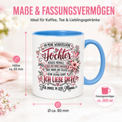 Herzbotschaft Tochter Tasse Geschenk von Mama Kaffeetasse hübsche Tochter