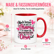 Herzbotschaft Tasse Geschenk Beste Oma der Welt Kaffeetasse