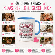Herzbotschaft Tochter Tasse Geschenk von Mama Kaffeetasse hübsche Tochter