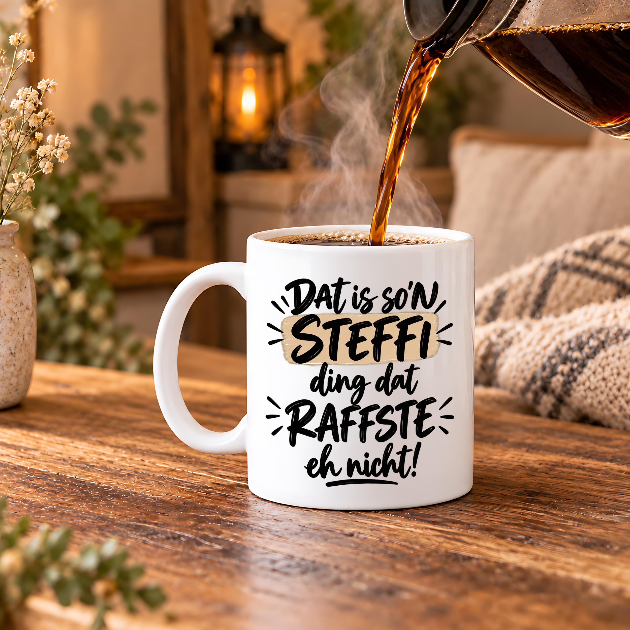 Herzbotschaft Tasse Steffi Dat is son Steffi Ding dat raffste eh nicht