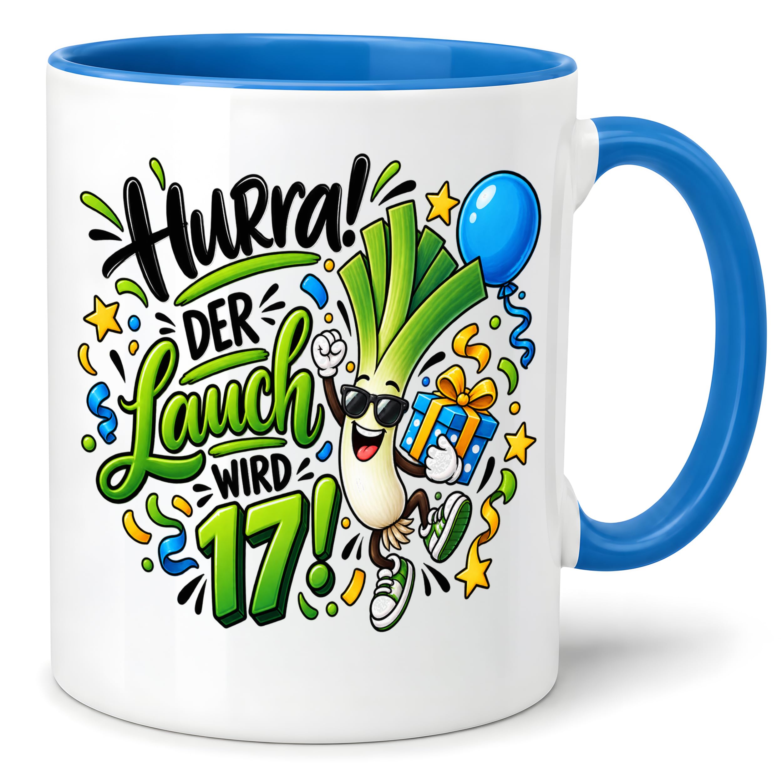 Herzbotschaft Tasse 17. Geburtstag – Kaffeetasse Geschenk für Jungen Mann