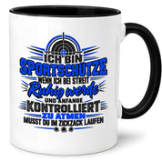 Herzbotschaft Sportschütze Tasse Geschenk für Schützenverein Kaffeetasse