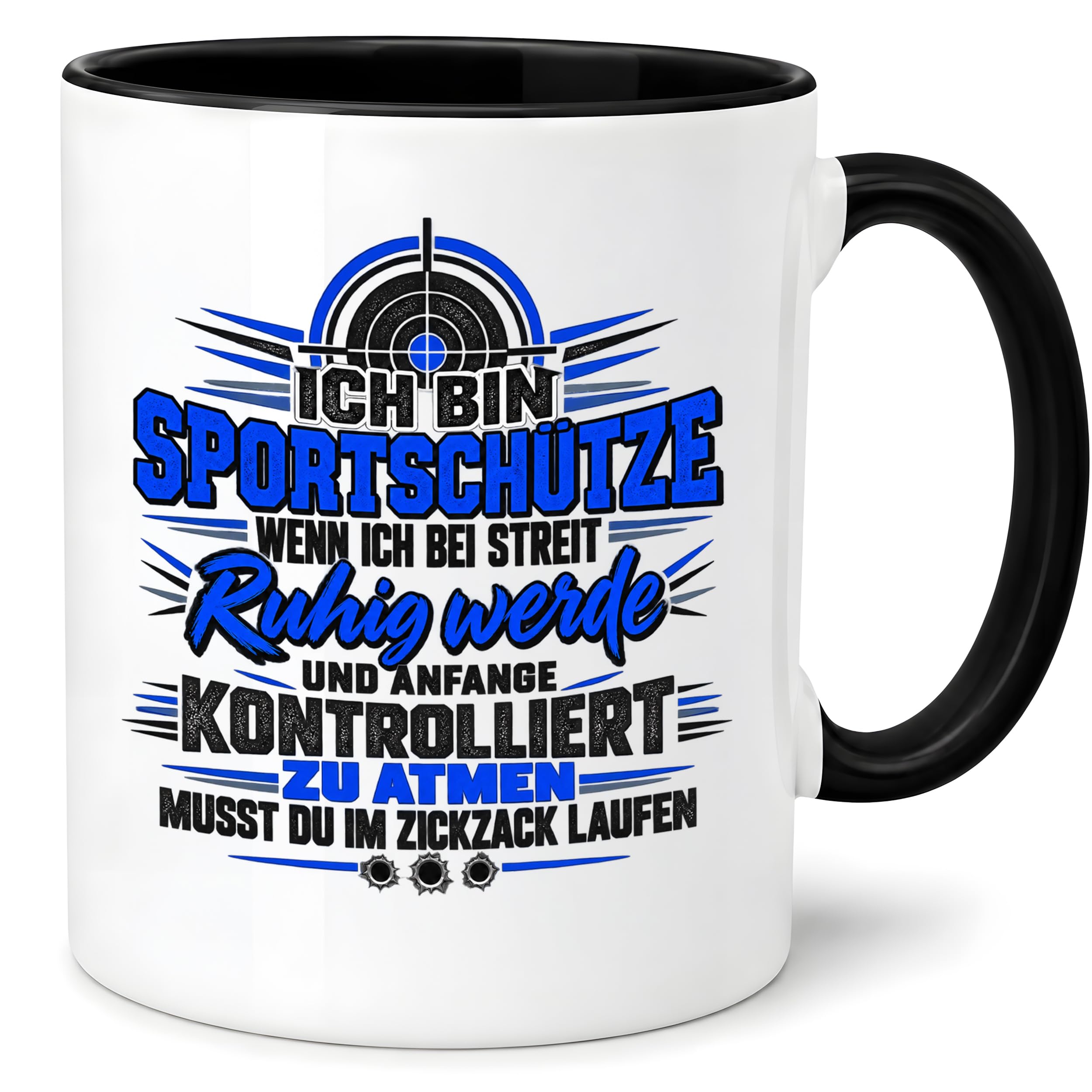 Herzbotschaft Sportschütze Tasse Geschenk für Schützenverein Kaffeetasse